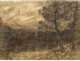 Charcoal Augustus Pointelin Jura landscape 19th