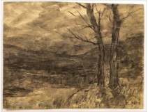 Charcoal Augustus Pointelin Jura Mountains nineteenth