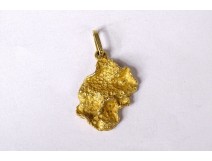 18k solid gold nugget pendant pendant 2.30gr twentieth century