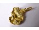 18k solid gold nugget pendant pendant 2.30gr twentieth century