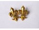 Small 18k solid gold jewelry brooch lily flowers eagle head 1.55gr twentieth