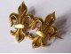 Small 18k solid gold jewelry brooch lily flowers eagle head 1.55gr twentieth