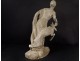 Plaster sculpture Gustave Gillot deer woman Diane Artémis Actéon 20th century