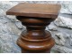 Decorative fluted column carved walnut 19th