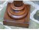 Decorative fluted column carved walnut 19th