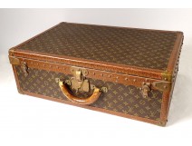 Louis Vuitton Alzer old suitcase leather monogram canvas vintage twentieth