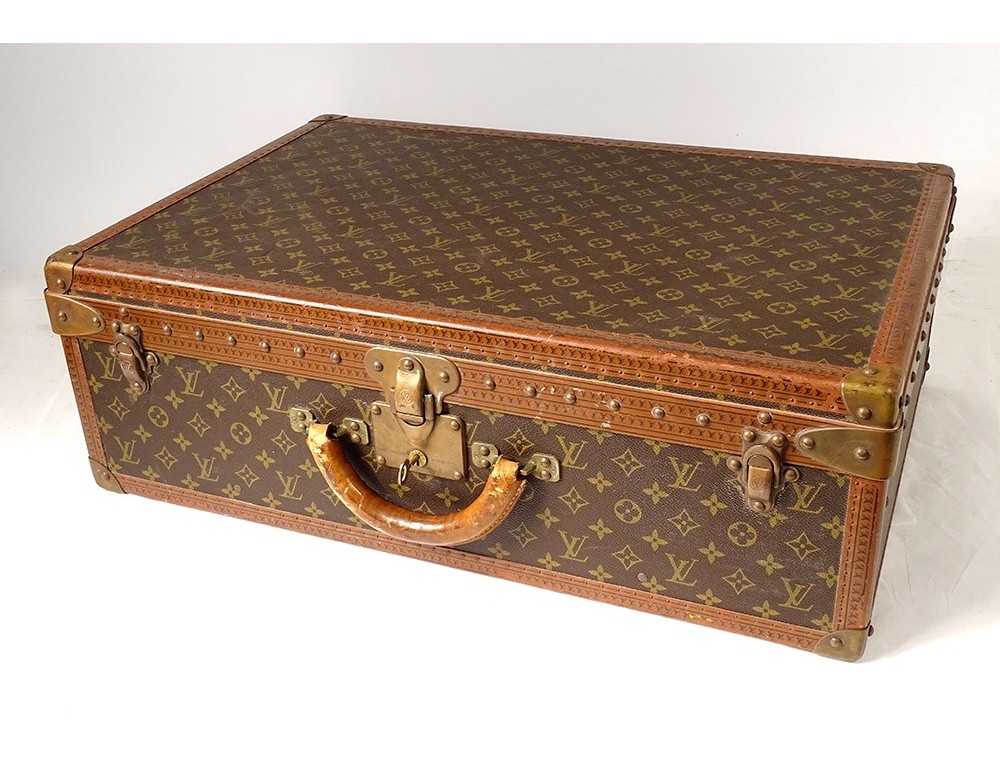 Louis Vuitton Suitcase Vintage Soft Sided Zipper Round Side Handle 25 X20  X95  eBay