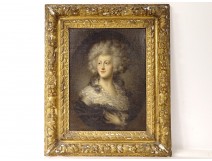 HSP portrait Lady Mulgrave Cholmley from apr. Gainsborough 18th Carved Frame