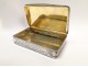 Snuff box inlaid silver gilt massive 19th