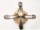 Processional cross in silver gold bronze 19th