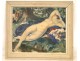 Oil on panel painting Nude Gérardin 20th