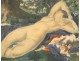 Oil on panel painting Nude Gérardin 20th