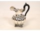 Silver milk jug and blackened wood Napoleon III 19th