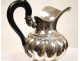 Silver milk jug and blackened wood Napoleon III 19th