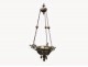 Chandelier in gilded bronze arabesque Viollet-le-Duc 19th