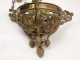 Chandelier in gilded bronze arabesque Viollet-le-Duc 19th