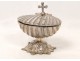 Shuttle censer church silvered bronze shell 19th