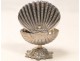 Shuttle censer church silvered bronze shell 19th