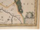 Map ancienen watercolor engraving 17th Vermandois