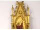 HSP icon musician angel trumpet gilt wood frame twisted columns nineteenth