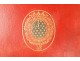 Desk mat desk red morocco leather coat of arms coat of arms Meslier Paris XIXth