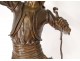 Large bronze sculpture Marcel Debut Arab falconer 85cm late nineteenth twentieth