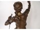 Large bronze sculpture Marcel Debut Arab falconer 85cm late nineteenth twentieth