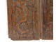 Pair of Haute Epoque panels carved wood flowers rosette 17th century woodwork