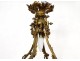 Chandelier 8 lights 2 lights gilded bronze foliage flowers late 19th century