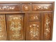 Cabinet wood carved mother of pearl Indochina Vietnam landscape butterflies nineteenth