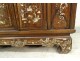 Cabinet wood carved mother of pearl Indochina Vietnam landscape butterflies nineteenth