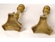 Pair of Napoleon III candlesticks gilded bronze candlesticks nineteenth claw feet