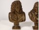 3 sculptures busts Molière Racine Richelieu F. Barbedienne Collas XIXth