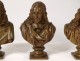 3 sculptures busts Molière Racine Richelieu F. Barbedienne Collas XIXth