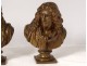 3 sculptures busts Molière Racine Richelieu F. Barbedienne Collas XIXth