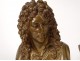 3 sculptures busts Molière Racine Richelieu F. Barbedienne Collas XIXth