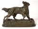 Bronze sculpture Jules Moigniez dog hunting stop spaniel XIXth century