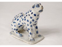 Leopard cheetah faience sculpture North France eighteenth century