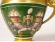 Paris porcelain Empire cup abundance horns swan neck torches nineteenth