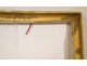 Large wooden frame stuccoed 19th Golden Empire Palmettes first