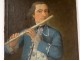 HST painting portrait man musician player flute gentleman eighteenth century