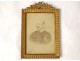 Louis XVI photo frame in gilded brass torch knot Napoleon III nineteenth