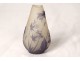 Small pear-shaped glass paste vase Emile Gallé flowers lilies Art Nouveau XIXth