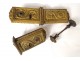 Louis XVI gilt bronze door locks 19th century castle foliage