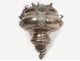 Lustre pilot of church silver and bronze Putti Cherubs 19th