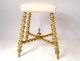 Stool with twisted gilded wood legs Napoleon III XIXth century