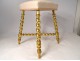 Stool with twisted gilded wood legs Napoleon III XIXth century