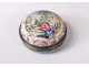 Small round box enamel silver vermeil shepherdess sheep nineteenth landscape