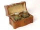 Odor cellar perfume bottles box inlaid brass Grand Tour XIXth