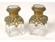 Odor cellar perfume bottles box inlaid brass Grand Tour XIXth